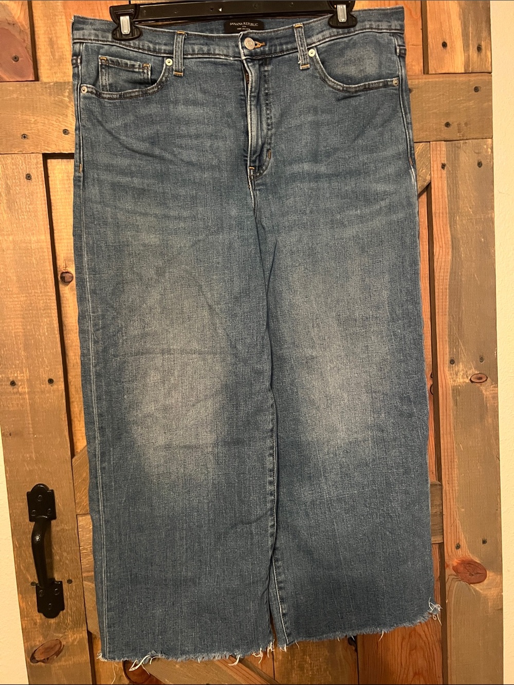 Banana Republic Light Blue Cropped Wide-Leg Jeans